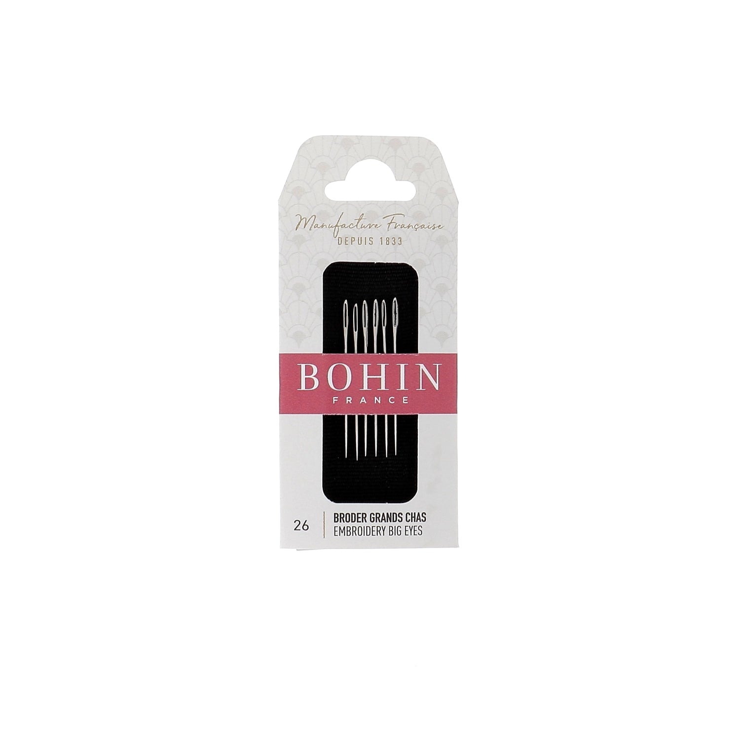 Aiguilles à broder grand chas avec pointes BOHIN