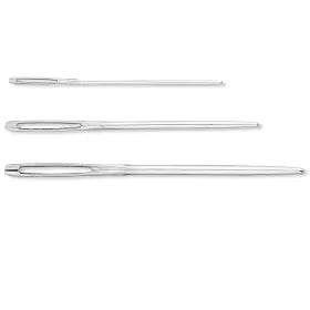 3 Aiguilles à laine sans pointe grand chas Prym