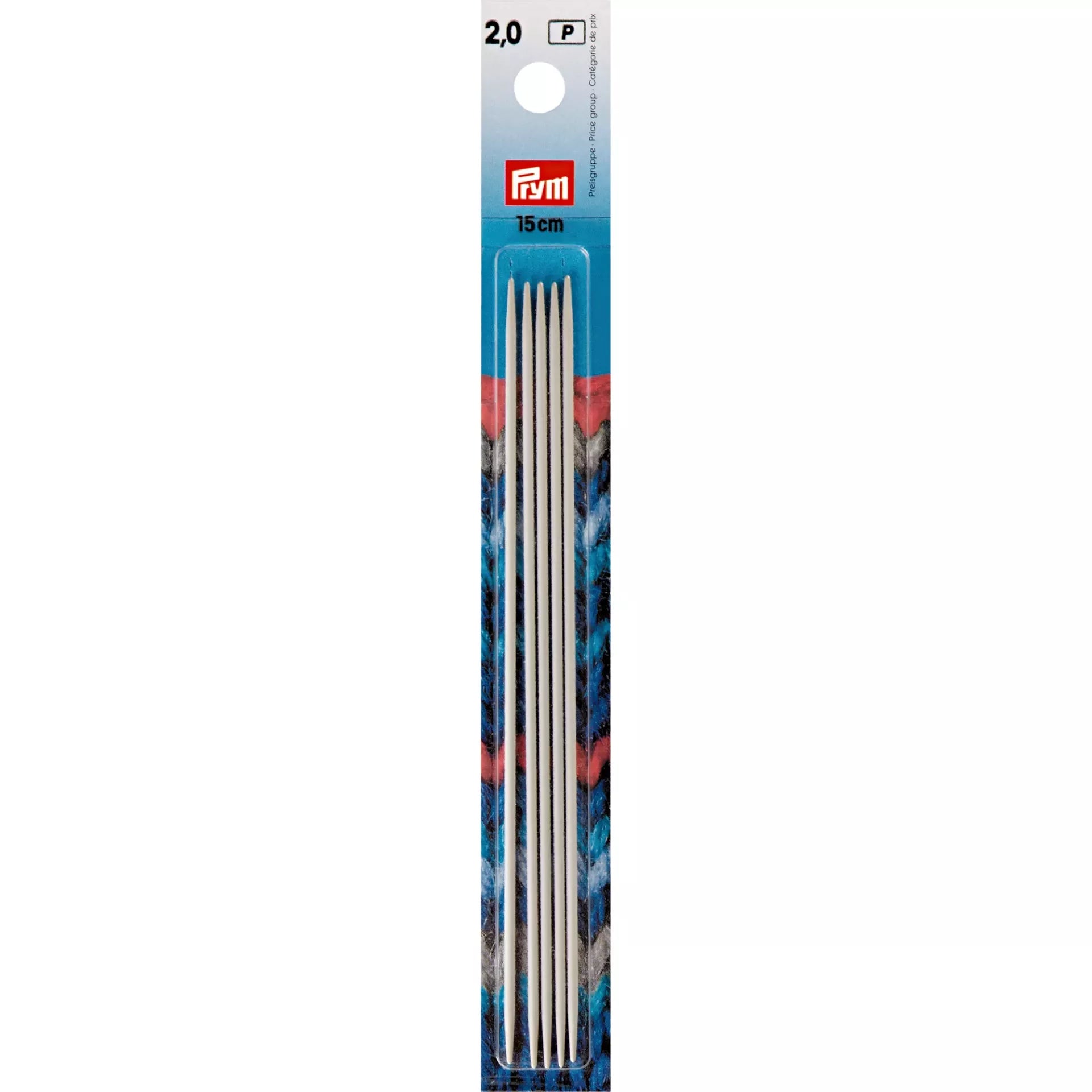 Aiguilles tricot 2 pointes alu 15 cm PRYM