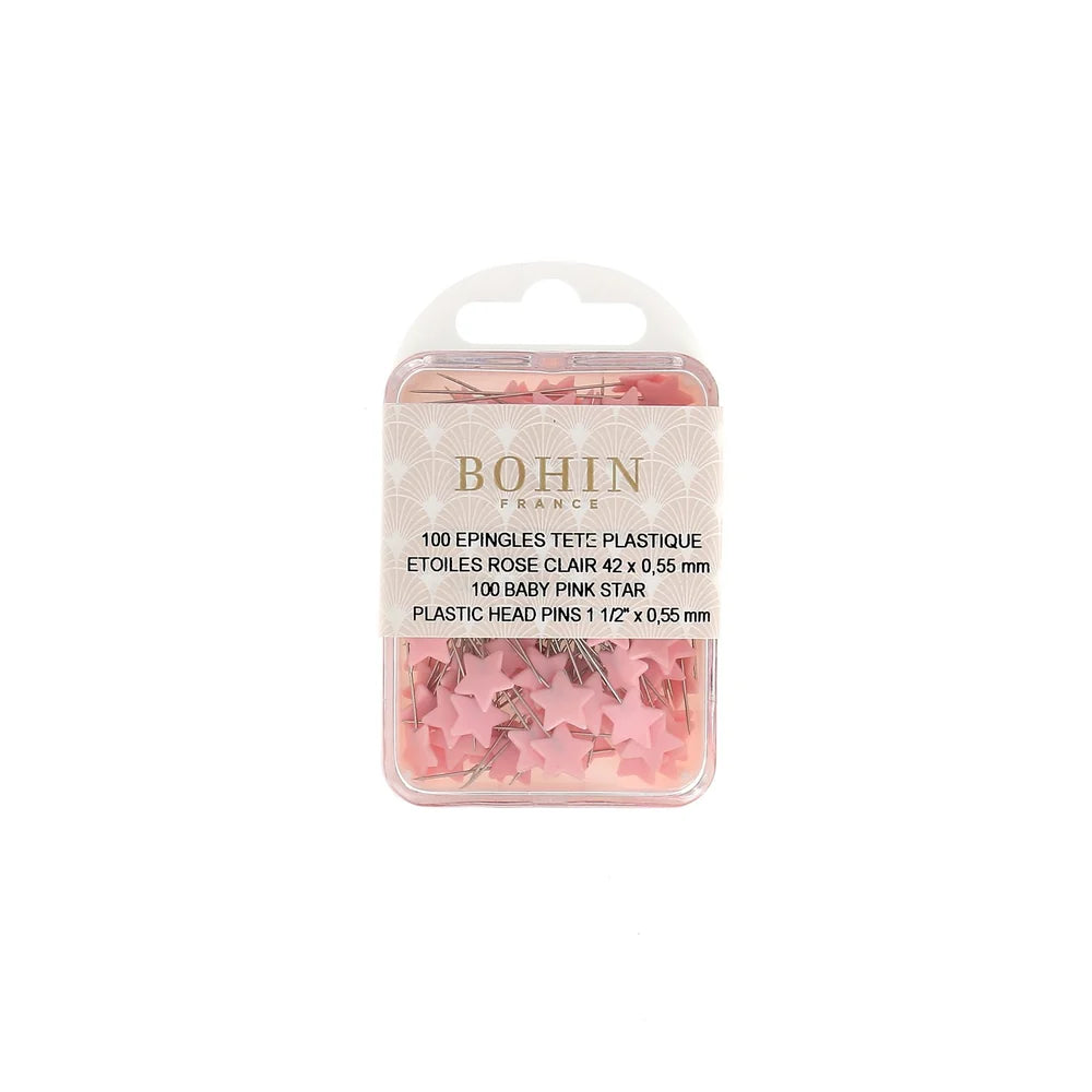 Épingles à tête plastique rose BOHIN