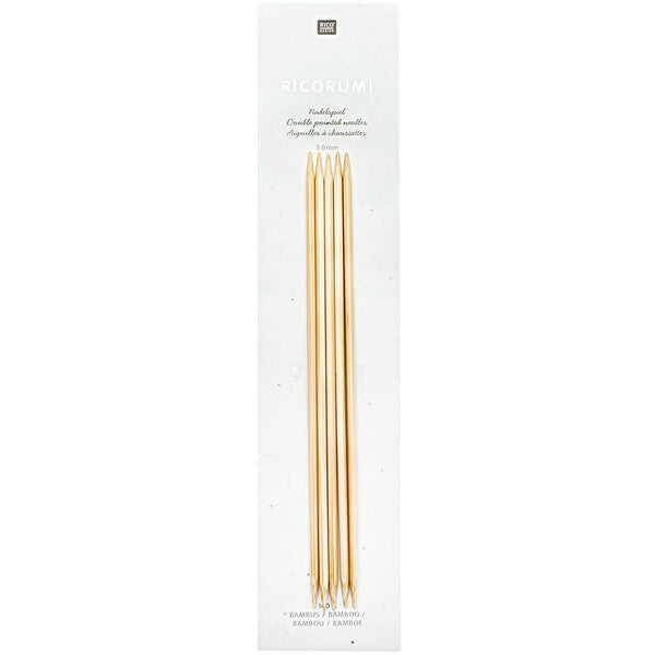 Aiguilles tricot 2 pointes bambou 03.00 mm RICO DESIGN