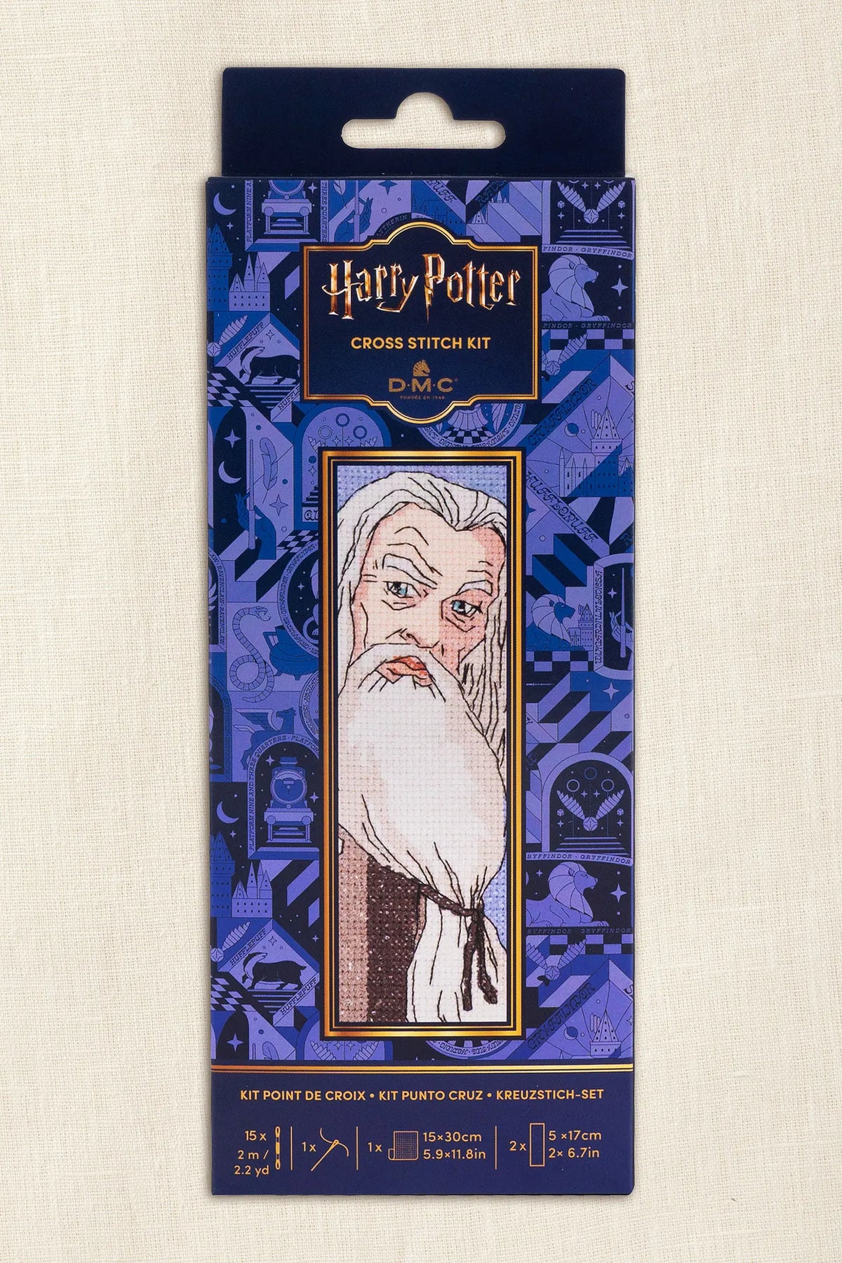 Kit Marque-pages au point de croix Albus Dumbledore DMC