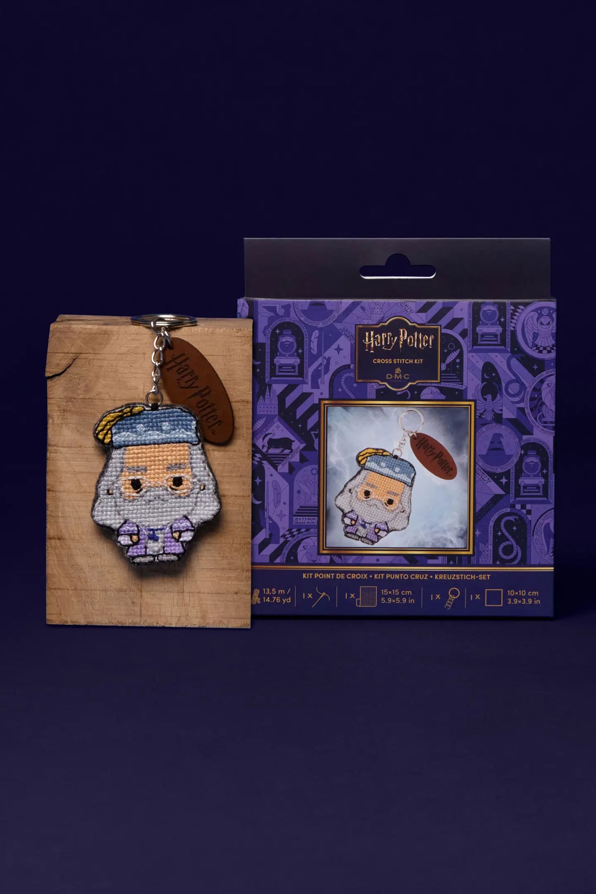 Kit Point de croix porte-clefs Albus Dumbledore DMC