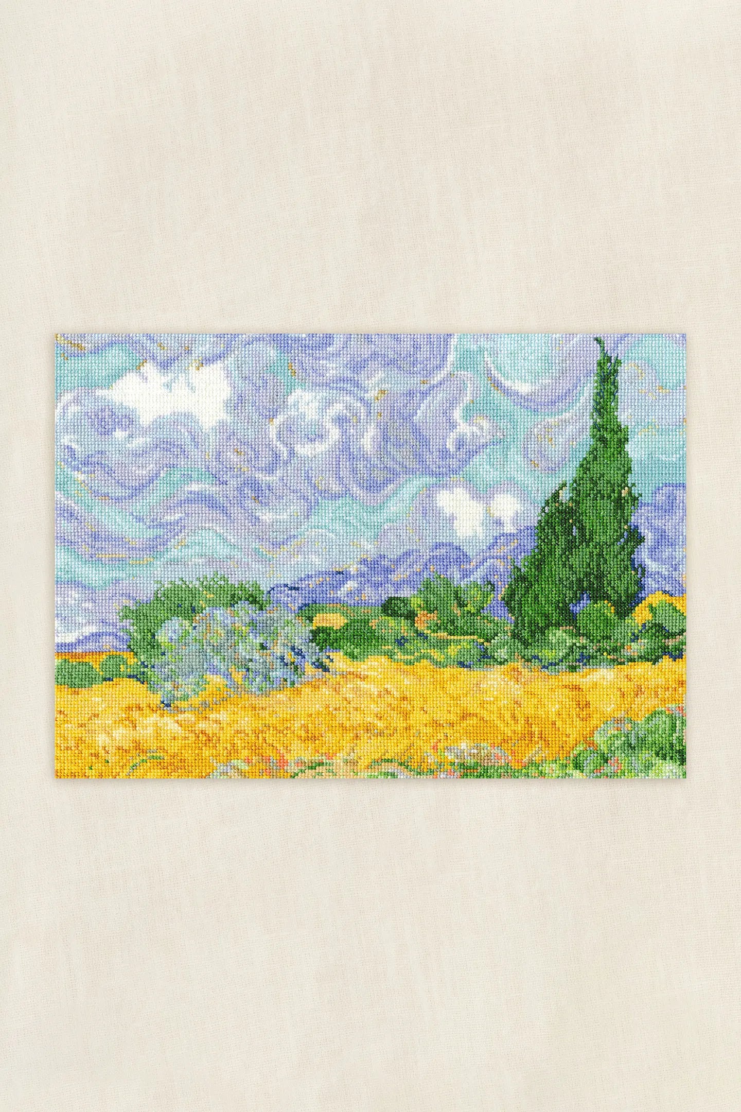 Kit Point de croix compté Champs de blé de Van Gogh DMC