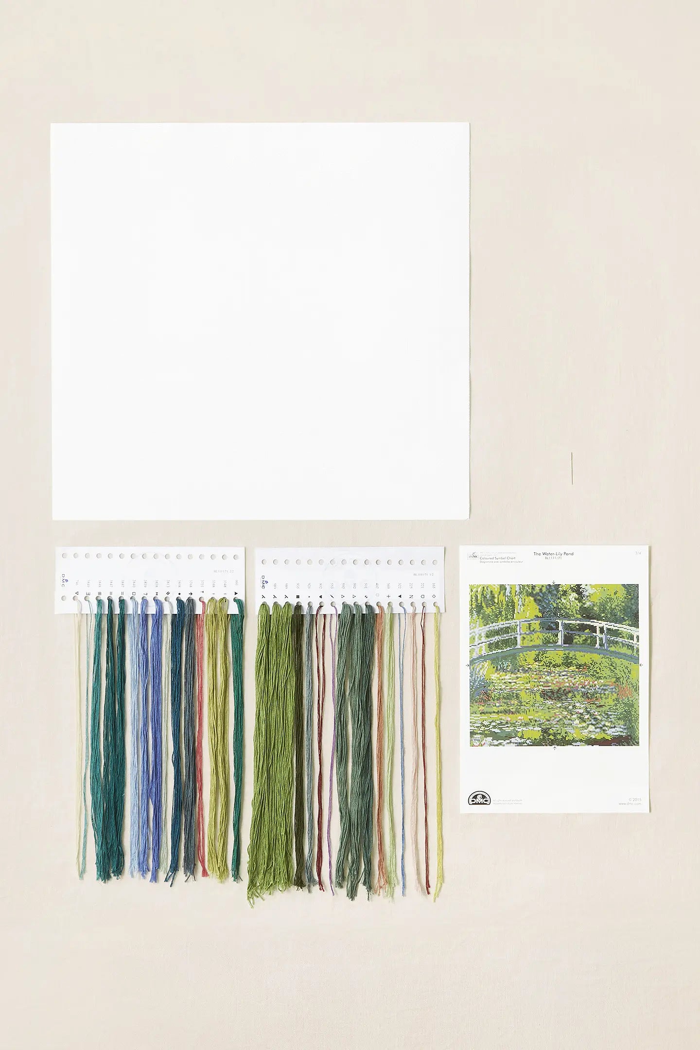 Kit Point de croix compté Bassin aux Nympheas de Monet DMC