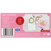 Mini-kit point de croix Bienvenue au monde (Rose)