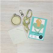 Mini-kit point de croix Bienvenue au monde (Turquoise)