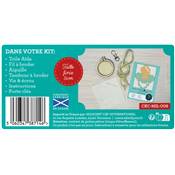 Mini-kit point de croix Bienvenue au monde (Turquoise)