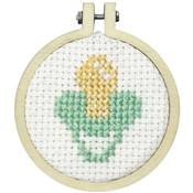 Mini-kit point de croix Bienvenue au monde (Turquoise)