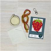 Mini-kit point de croix Pense à ta fraise