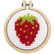 Mini-kit point de croix Pense à ta fraise