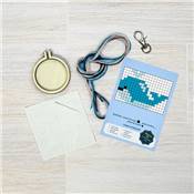 Mini-kit point de croix Je t'aime et Cétacé