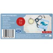 Mini-kit point de croix Je t'aime et Cétacé