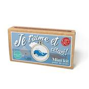 Mini-kit point de croix Je t'aime et Cétacé