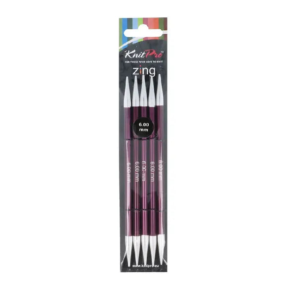 Aiguilles tricot 2 pointes métal Zing 15 cm (de 2,25 à 6 mm de diamètre) KNIT PRO