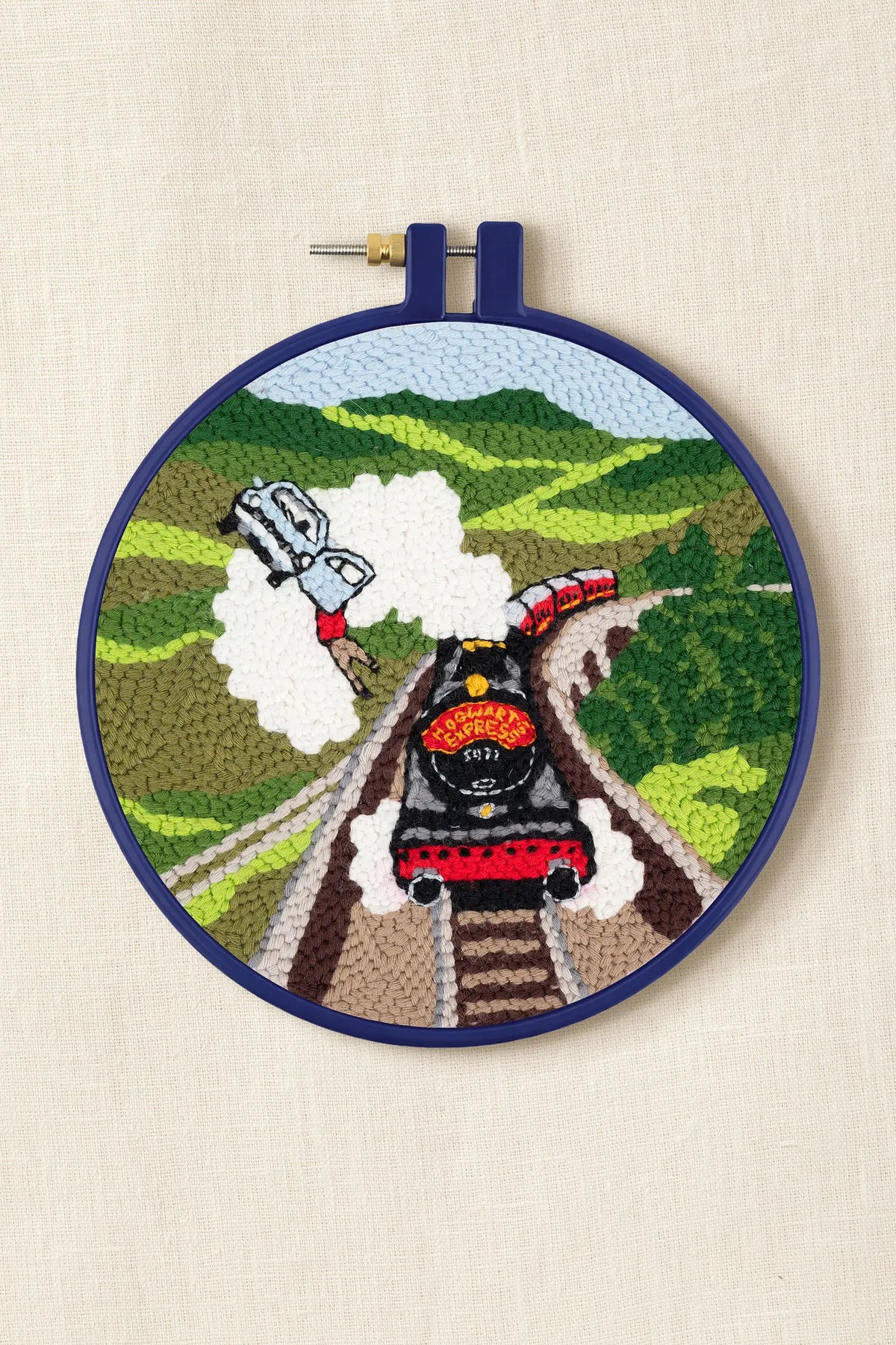 Kit Punch needle Voiture volante DMC