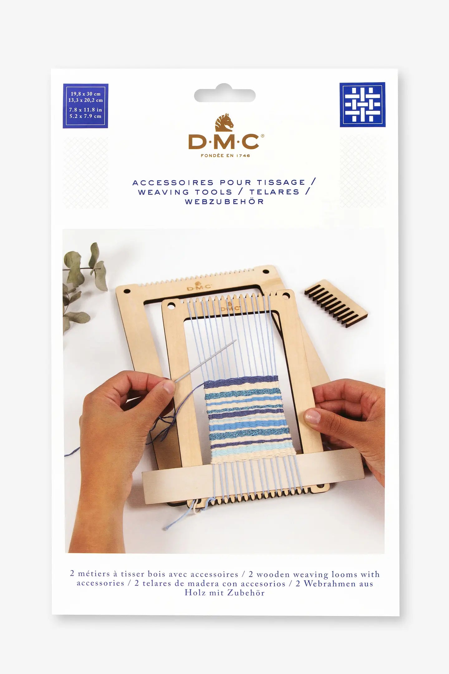 Ensemble de 2 métiers à tisser avec accessoires DMC
