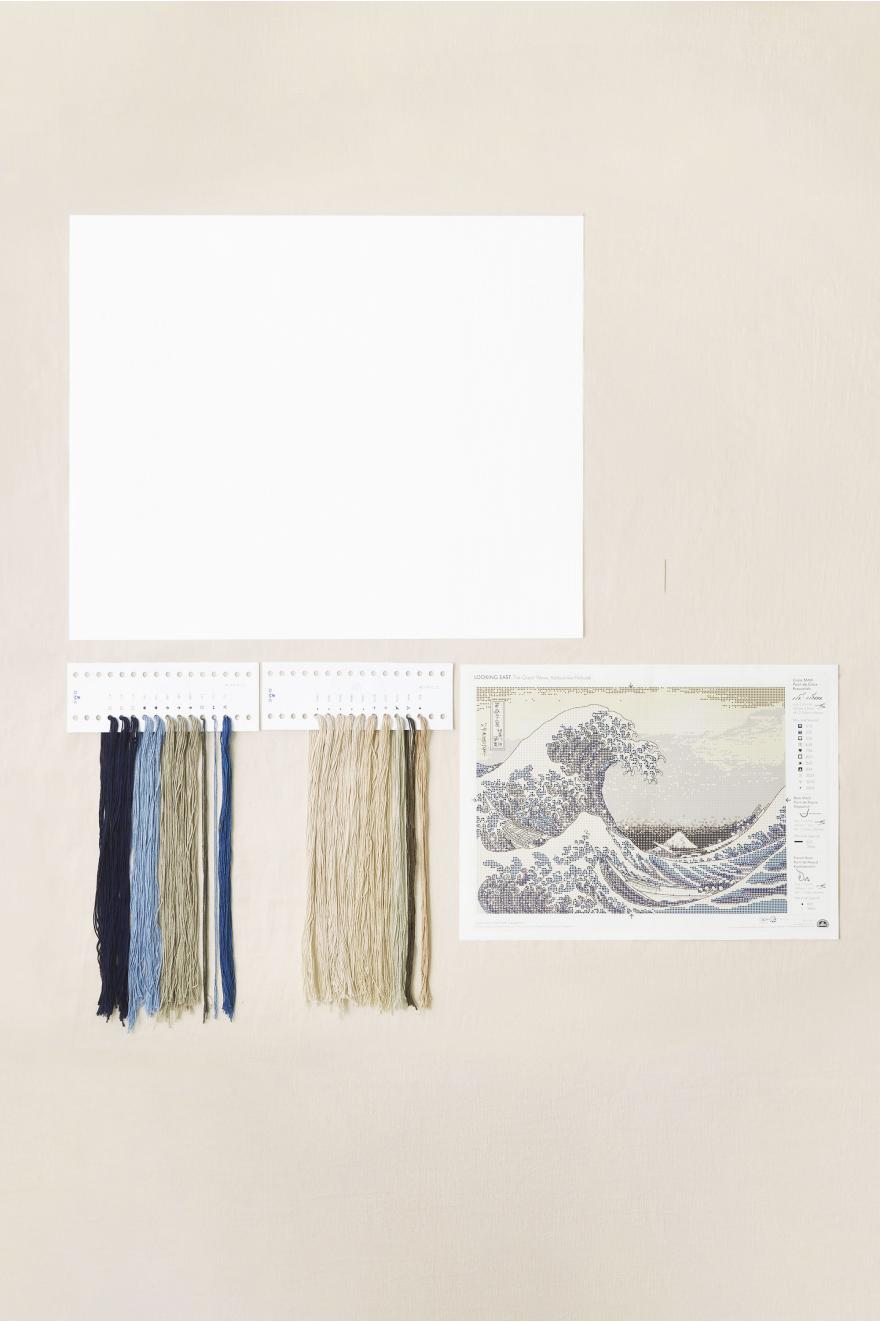 Kit point de croix "La grande vague" de Katsushika Hokusai DMC