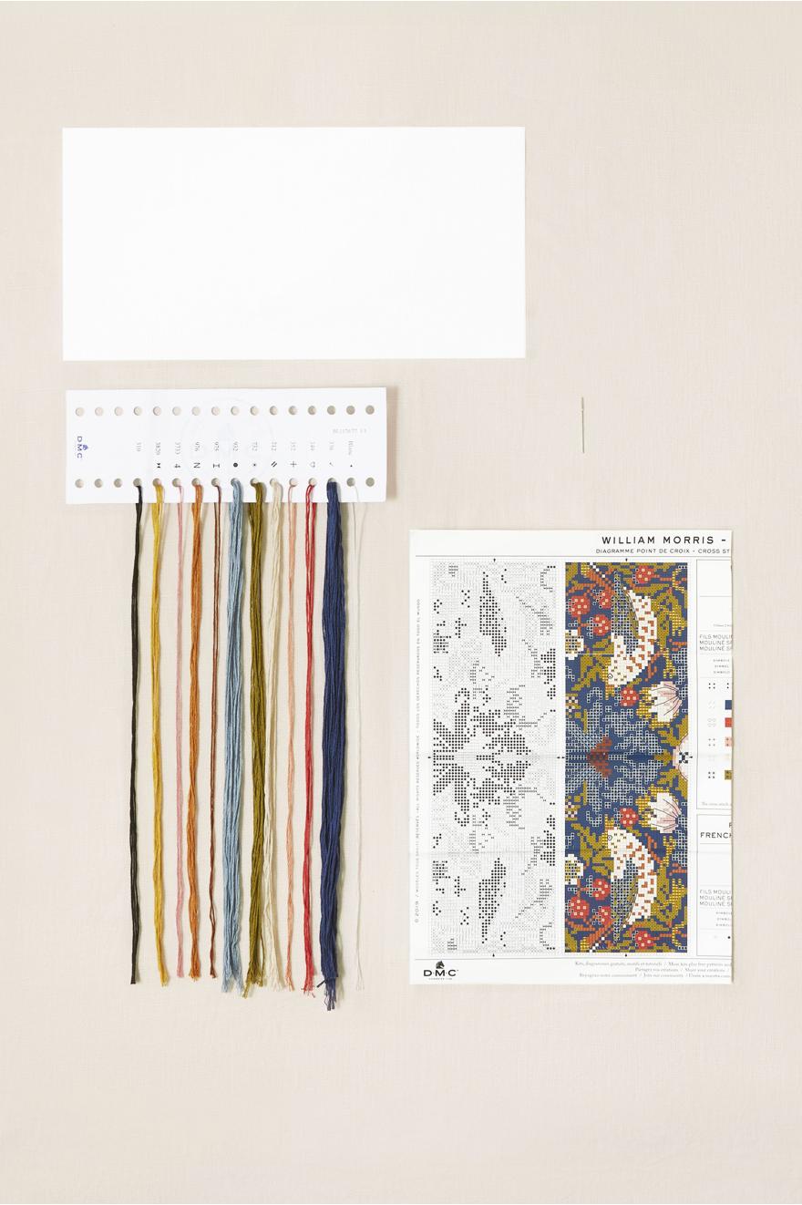 Kit marque-pages "Le voleur de fraises" de William Morris DMC