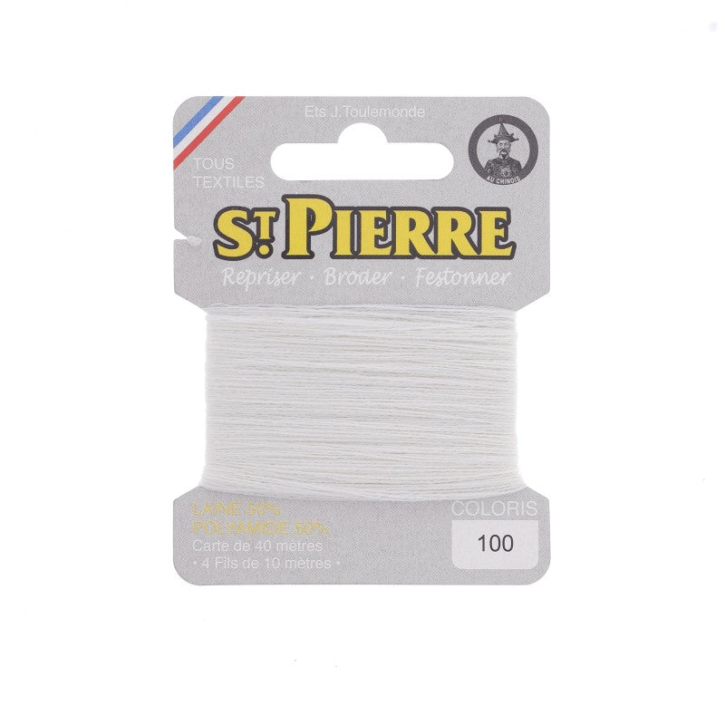 Fil à repriser en laine carte de 10m SAINT PIERRE