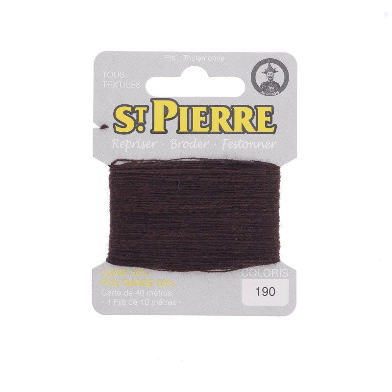 Fil à repriser en laine carte de 10m SAINT PIERRE