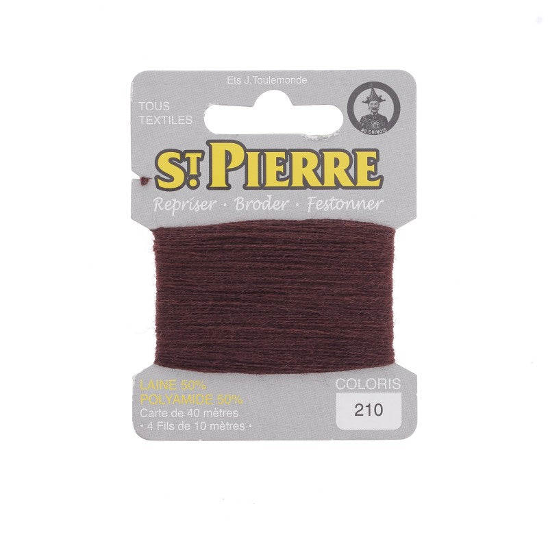 Fil à repriser en laine carte de 10m SAINT PIERRE