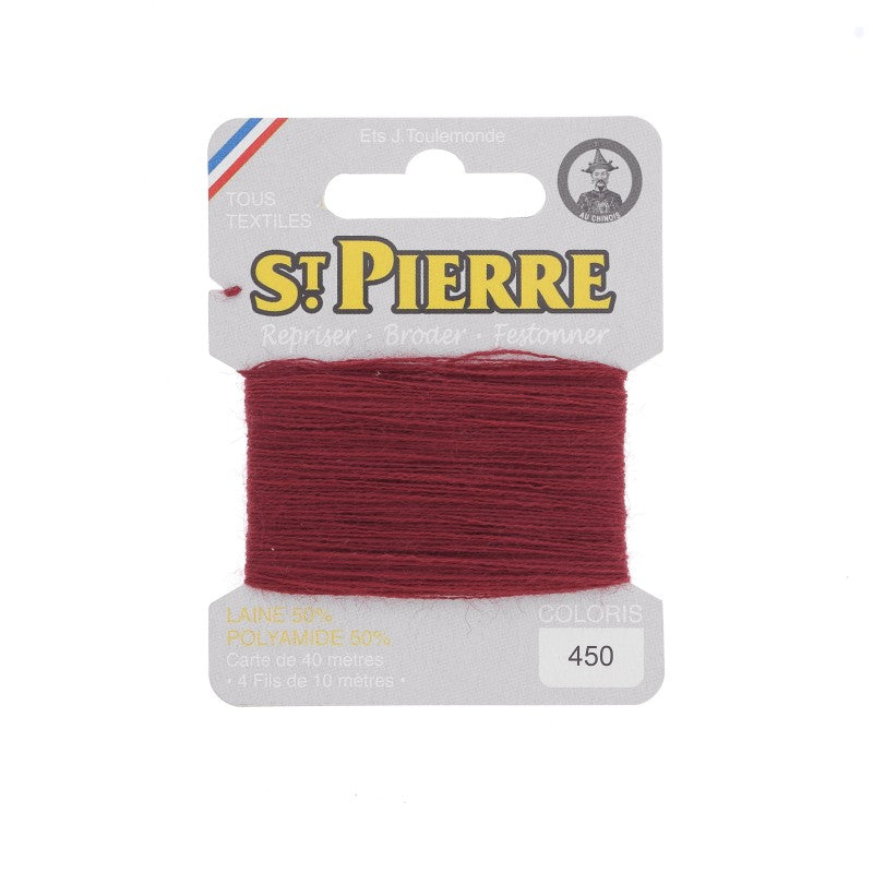 Fil à repriser en laine carte de 10m SAINT PIERRE