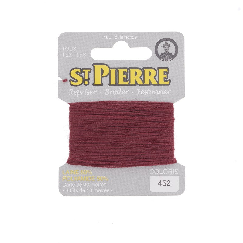 Fil à repriser en laine carte de 10m SAINT PIERRE