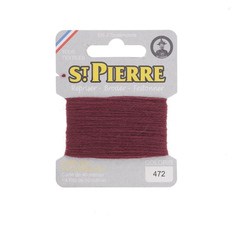 Fil à repriser en laine carte de 10m SAINT PIERRE