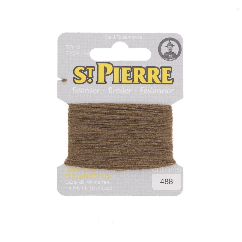 Fil à repriser en laine carte de 10m SAINT PIERRE