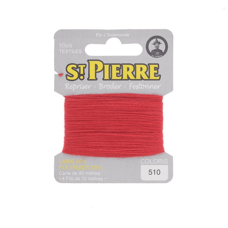Fil à repriser en laine carte de 10m SAINT PIERRE