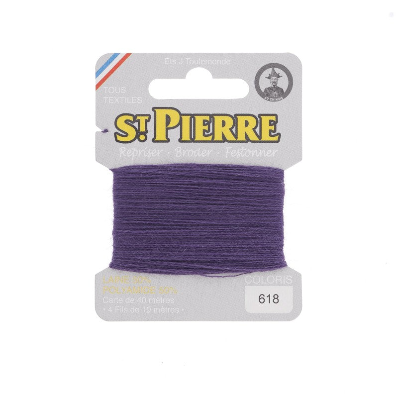 Fil à repriser en laine carte de 10m SAINT PIERRE