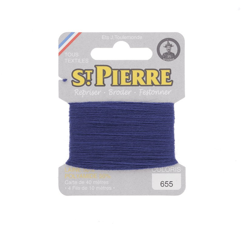 Fil à repriser en laine carte de 10m SAINT PIERRE