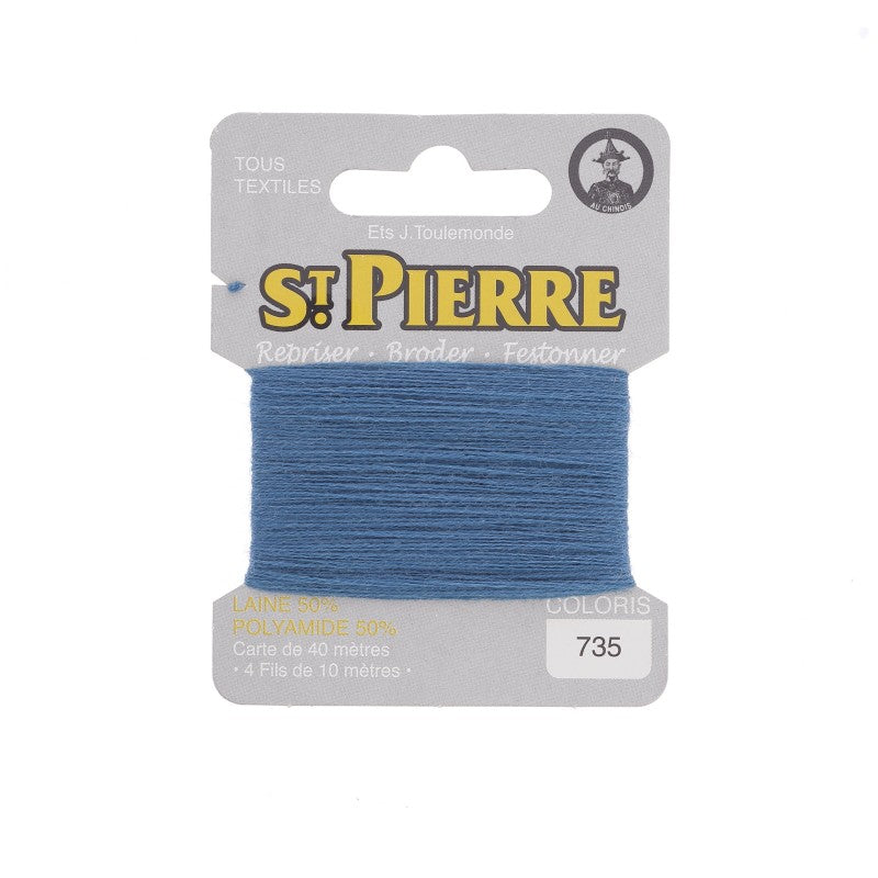 Fil à repriser en laine carte de 10m SAINT PIERRE