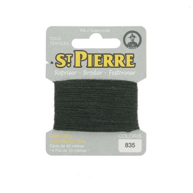 Fil à repriser en laine carte de 10m SAINT PIERRE