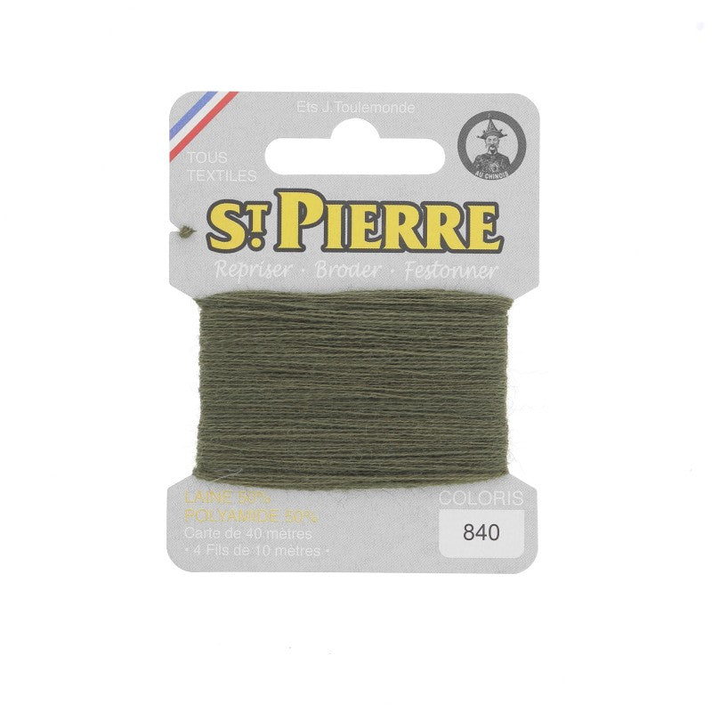 Fil à repriser en laine carte de 10m SAINT PIERRE