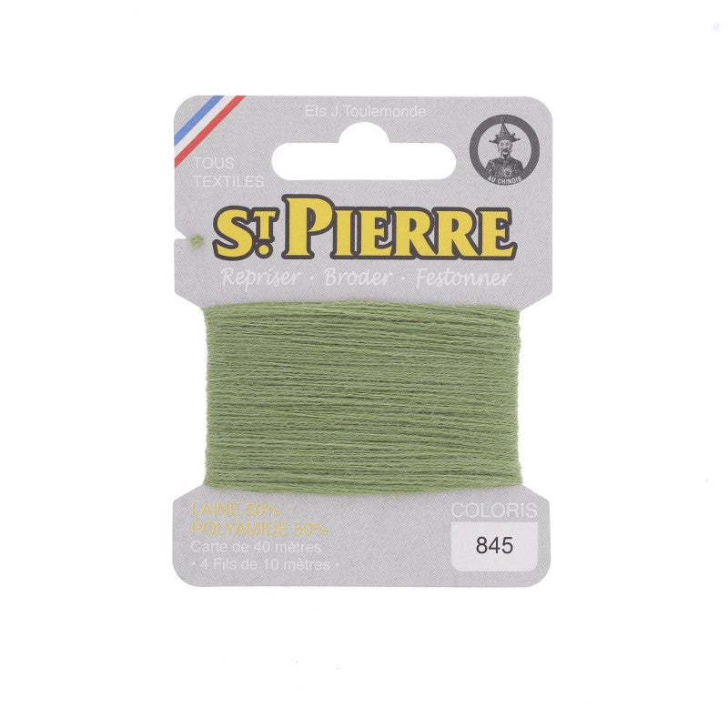 Fil à repriser en laine carte de 10m SAINT PIERRE