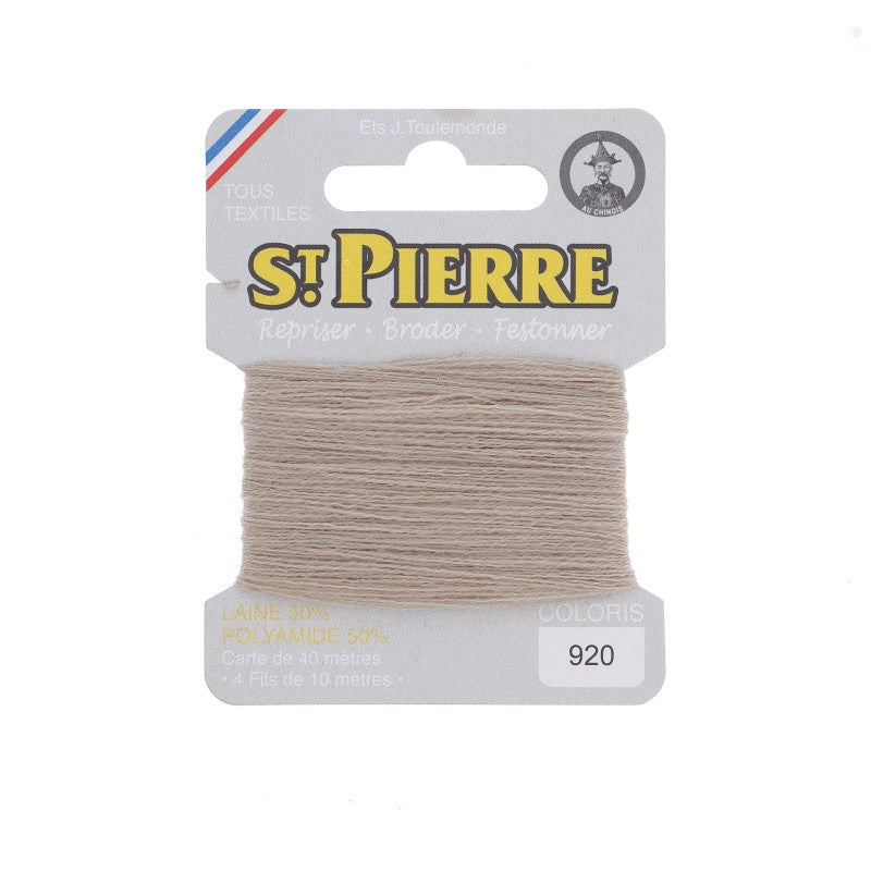 Fil à repriser en laine carte de 10m SAINT PIERRE