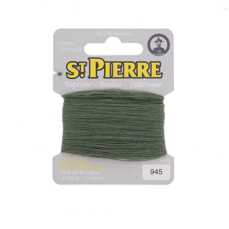 Fil à repriser en laine carte de 10m SAINT PIERRE