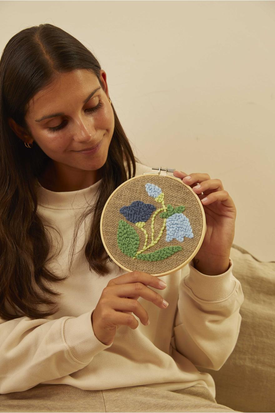 Kit Punch Needle Campanules rustiques DMC