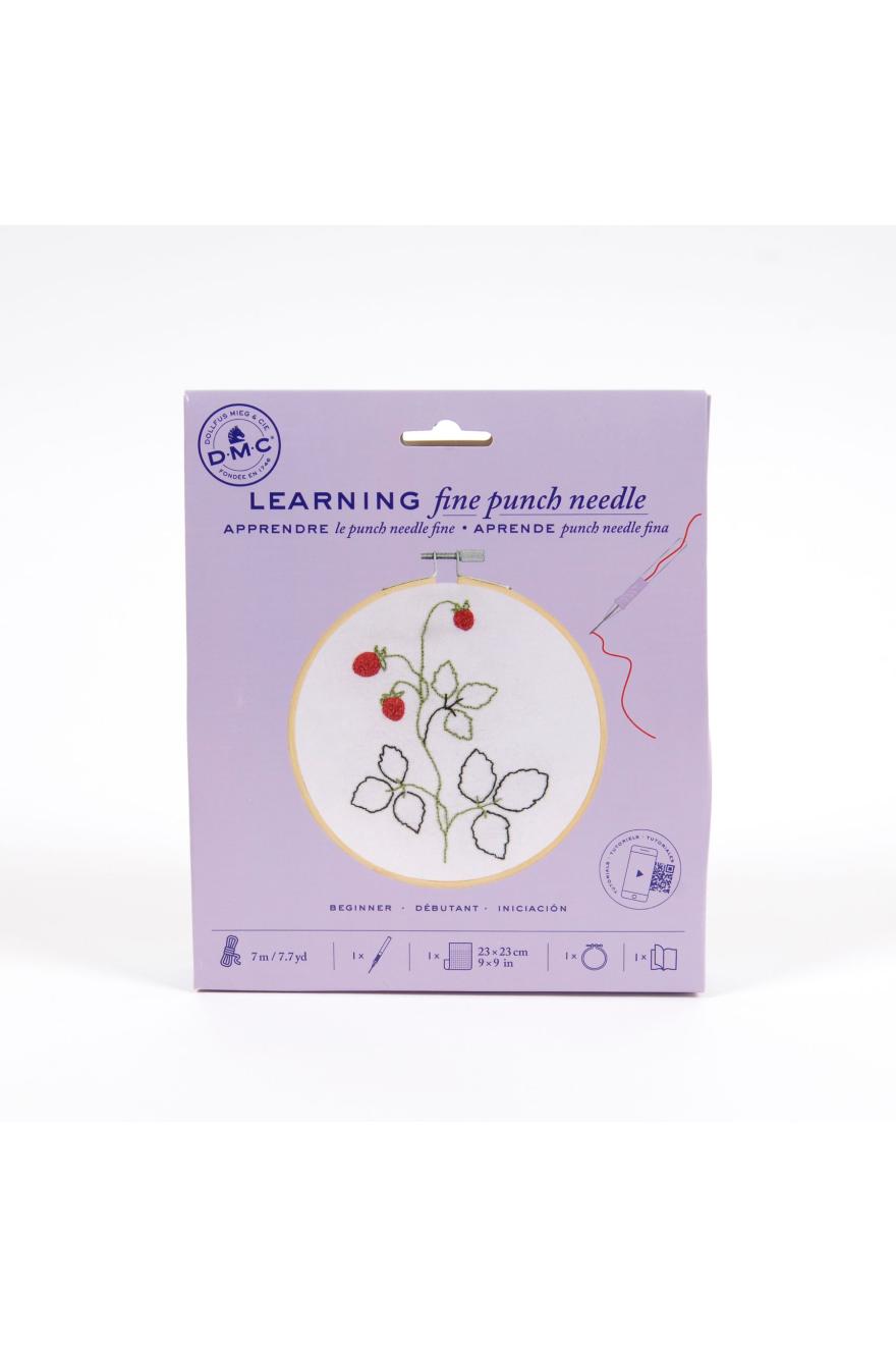 Kit débutant Punch Needle fine Le fraisier DMC