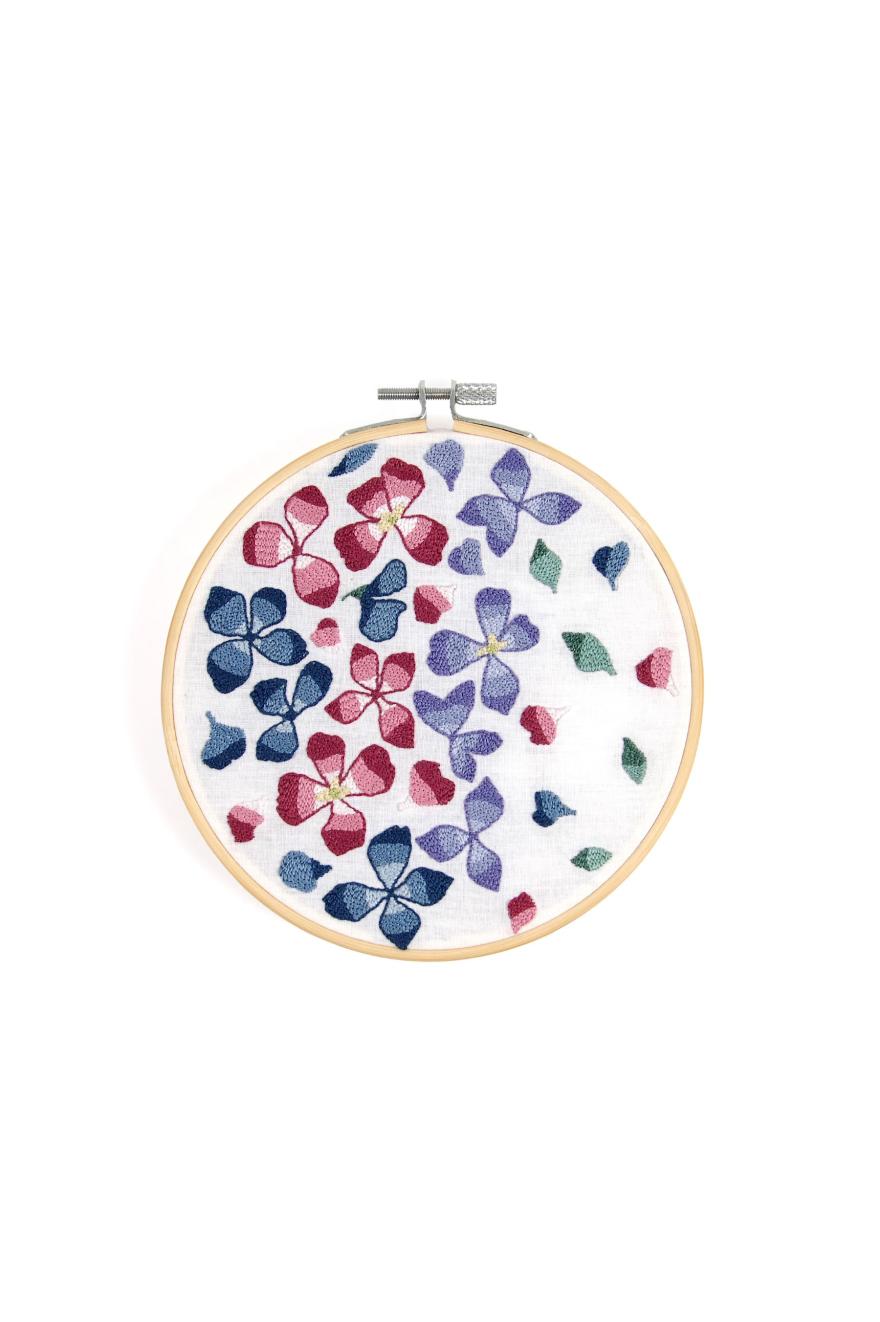 Kit Punch Needle Pétales d'Hortensia par Nathalie Weinzaepflen DMC