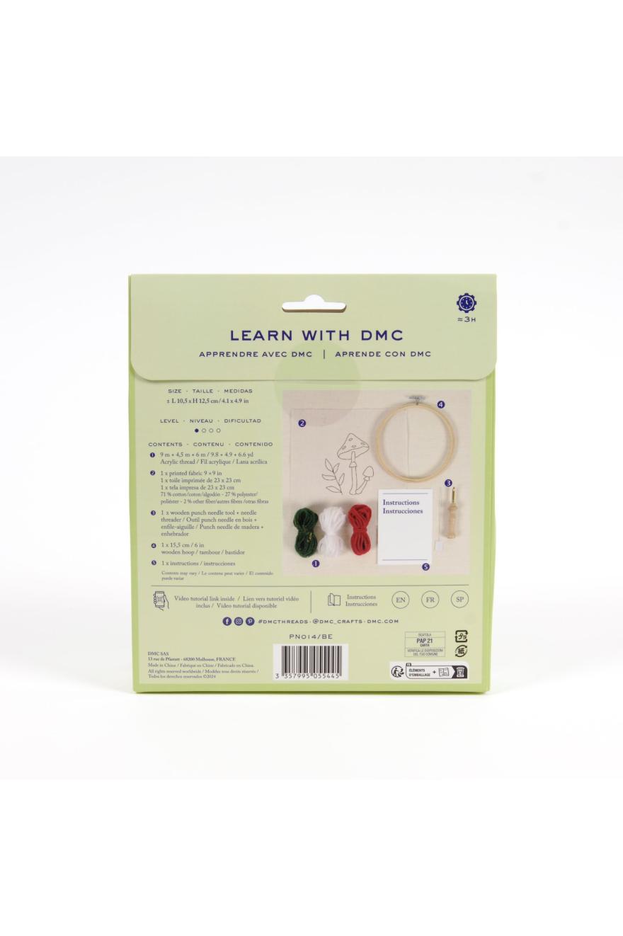 Kit débutant Punch Needle Champignon L'amanite DMC