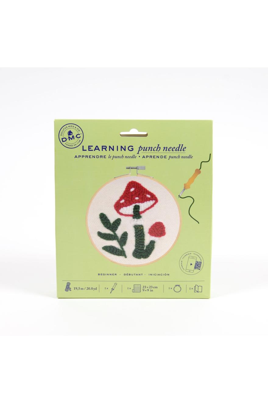 Kit débutant Punch Needle Champignon L'amanite DMC